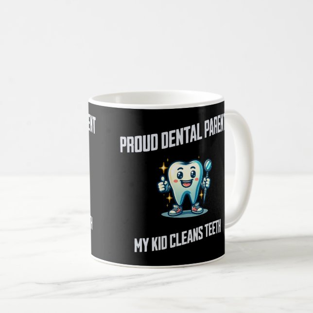 Taza De Café Orgulloso padre dental (Anverso derecho)