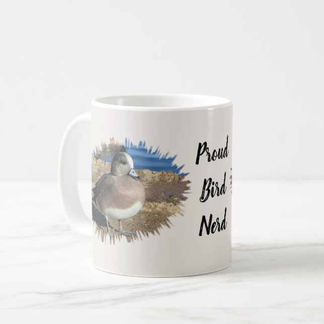 Taza De Café Orgulloso pájaro Nerd Wild Duck Birdwatcher Birder (Anverso izquierdo)