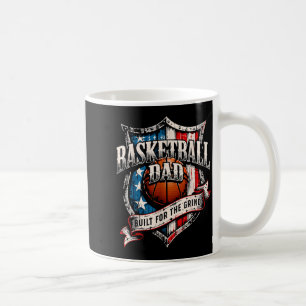 Taza De Café Orgulloso Papá de Baloncesto Retro - Construido pa