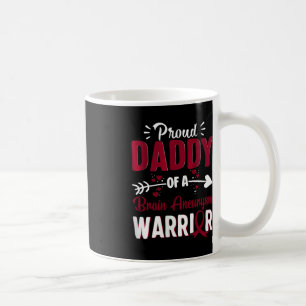 Taza De Café Orgulloso Papá De Un Bravo Guerrero De Aneurysmo M