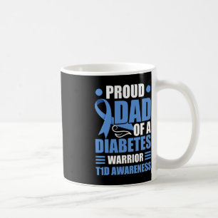 Taza De Café Orgulloso Papá De Un Guerrero De La Diabetes Tipo 
