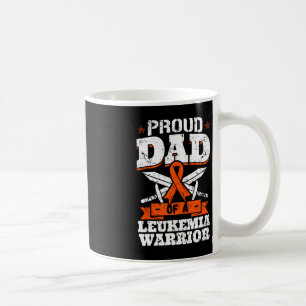 Taza De Café Orgulloso Papá De Un Guerrero De La Leucemia, Papi