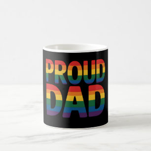 Taza De Café Orgulloso Papá Familia LGBTQ Orgullo Gay Aliado Ar