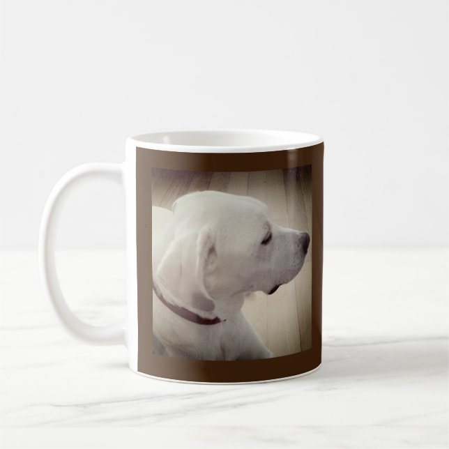 Taza De Café Orgulloso perro papá Dark Brown (Izquierda)