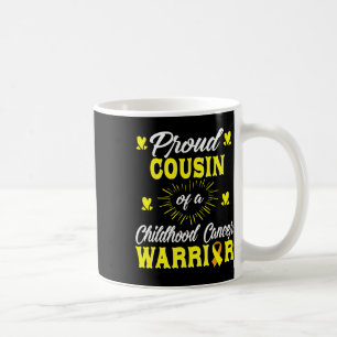 Taza De Café Orgulloso Primo De Un Guerrero Del Cáncer Infantil