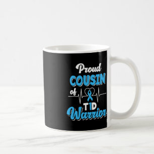Taza De Café Orgulloso Primo De Un Guerrero Del T1D Diabetes Aw
