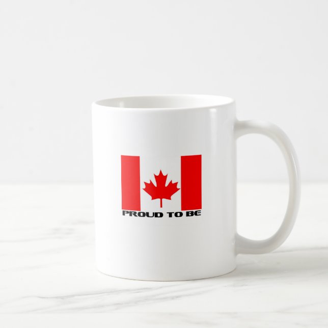 Taza De Café Orgulloso ser canadiense (Derecha)