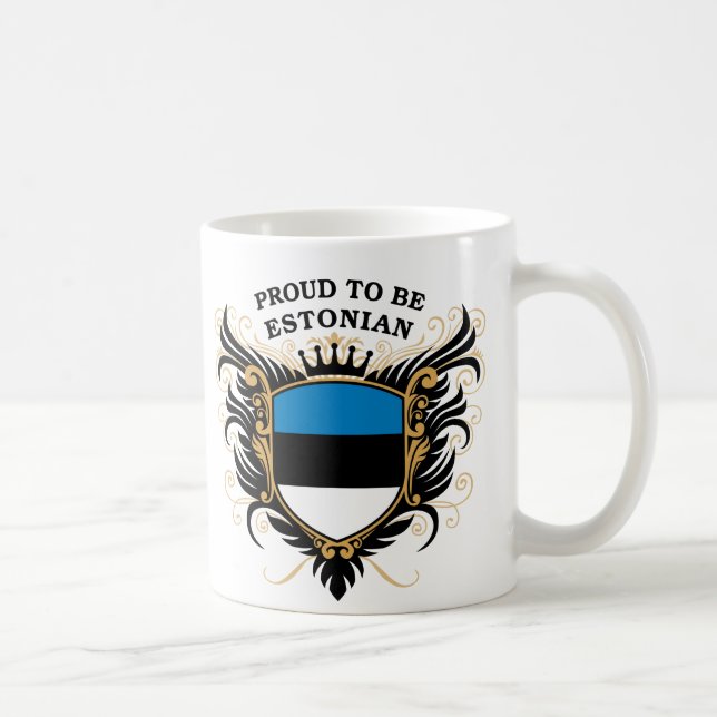 Taza De Café Orgulloso ser estonio (Derecha)