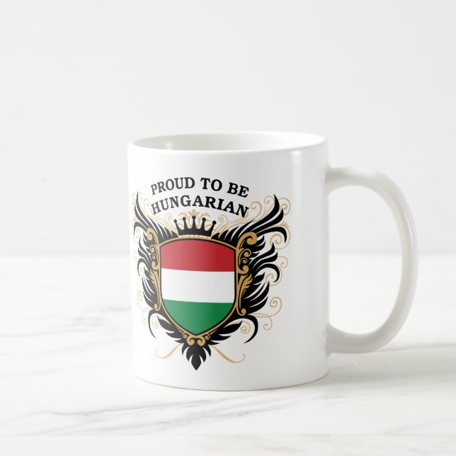 Taza De Café Orgulloso ser húngaro (Derecha)