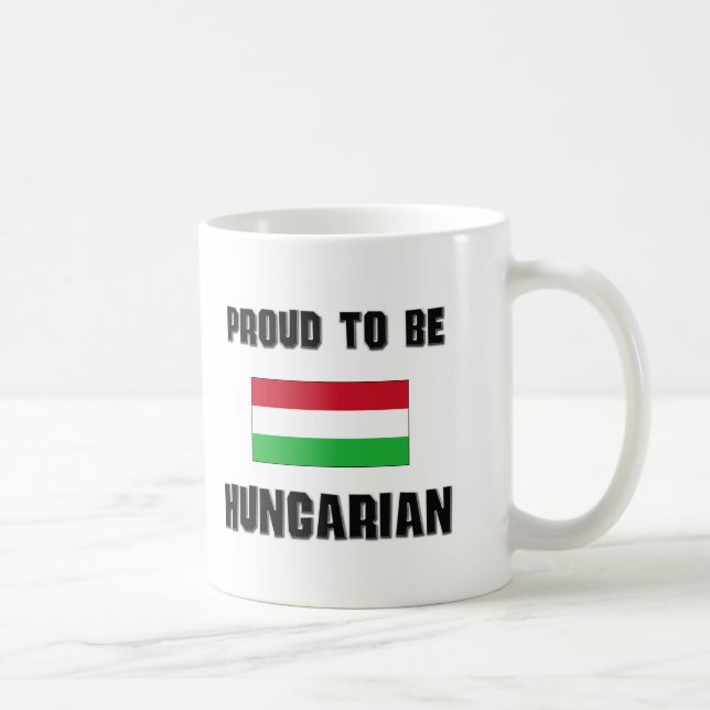 Taza De Café Orgulloso ser HÚNGARO (Derecha)