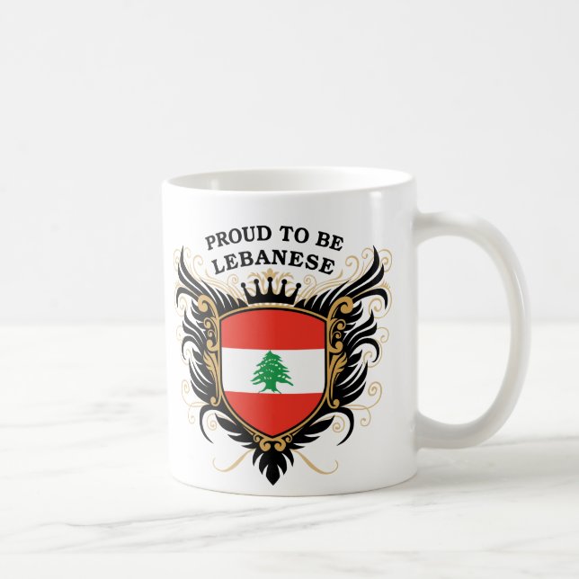 Taza De Café Orgulloso ser libanés (Derecha)