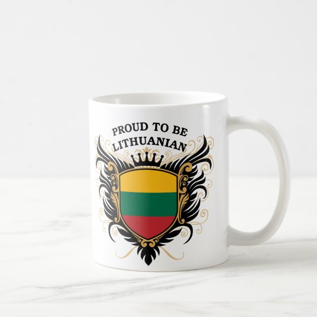 Taza De Café Orgulloso ser lituano (Derecha)