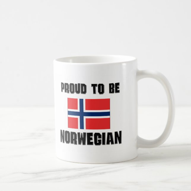 Taza De Café Orgulloso ser NORUEGO (Derecha)