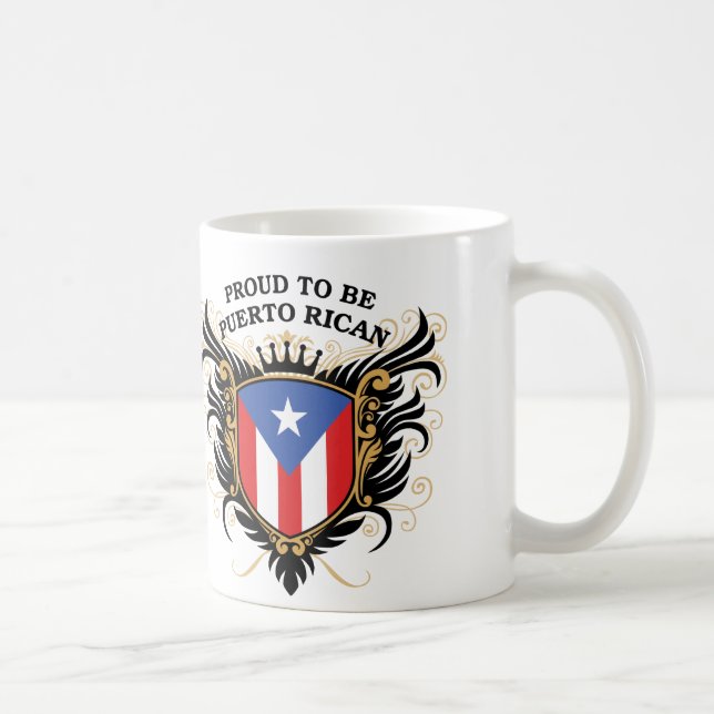 Taza De Café Orgulloso ser puertorriqueño (Derecha)