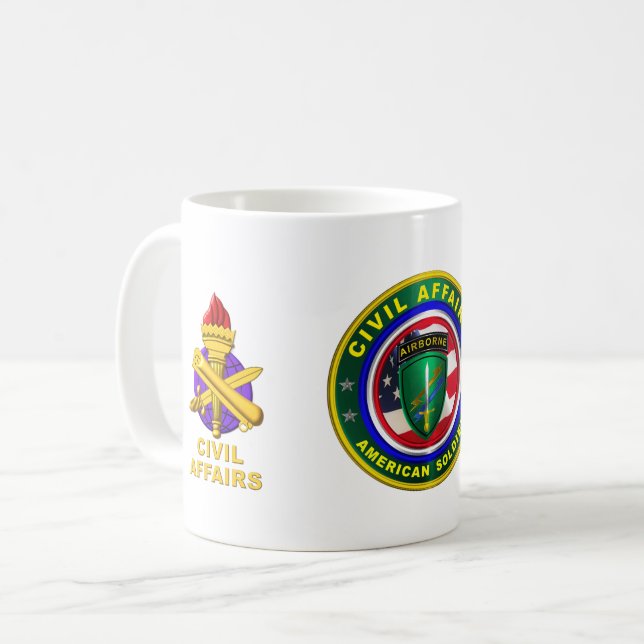Taza De Café Orgulloso soldado de asuntos civiles del ejército (Anverso izquierdo)