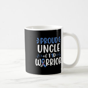 Taza De Café Orgulloso tío del guerrero del T1d: Conciencia sob