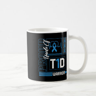 Taza De Café Orgulloso Tío Del Guerrero Del T1d, La Diabetes De