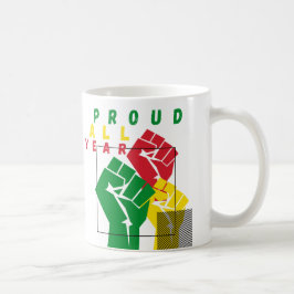 Taza De Café Orgulloso todo el año Puño negro
