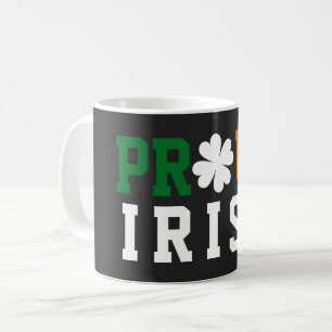 Taza De Café Orgulloso trébol de la suerte cita irlandesa St Pa