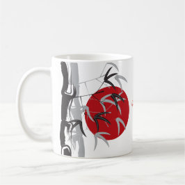 Taza De Café Oriental Amanecer Zen Jardín de Bambú Boda Asiátic