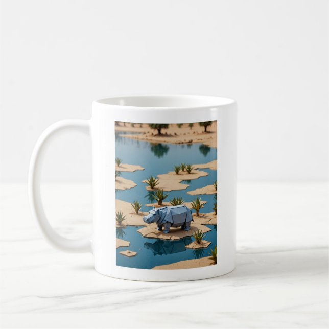 Taza De Café Origami hippo (Izquierda)