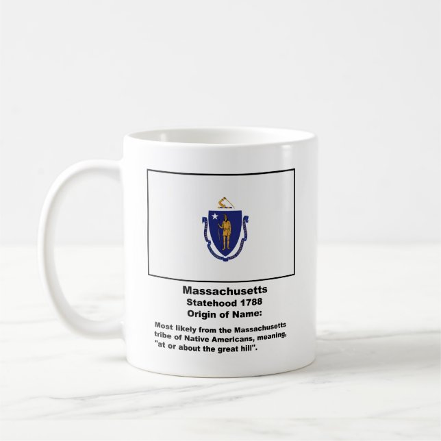 Taza De Café Origen del nombre de Massachusetts (Izquierda)