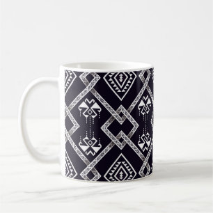 Taza De Café Origen étnico oriental, tradicional sin costura.