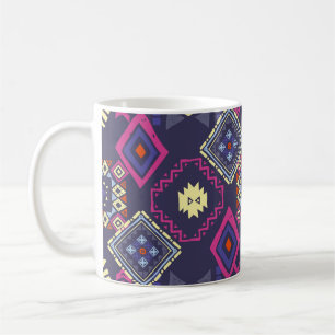 Taza De Café Origen étnico tribal. Geomet primitivo y elegante