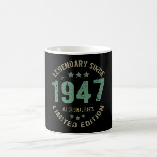 Taza De Café Original Desde 1947 Regalo de Cumpleaños Leyenda V