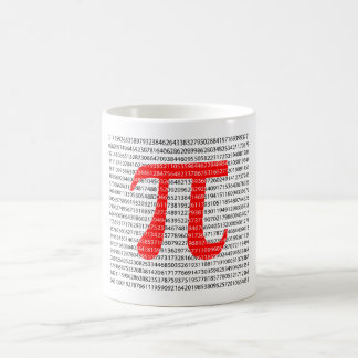 Taza De Café Original red number pi day mathematical symbol