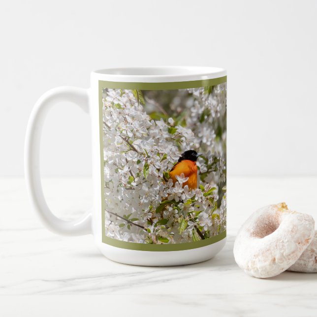 Taza De Café Oriole Y Dogwood (Con donut)
