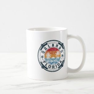Taza De Café Orlando Playa Florida Vacaciones de Verano Vintage