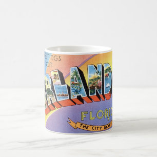 Taza De Café Orlando Retro Greeuse Postcard Mug