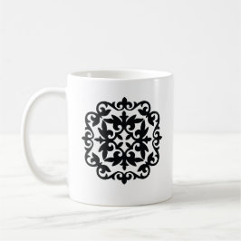 Taza De Café Ornamental Floral Design