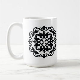 Taza De Café Ornamental Floral Design