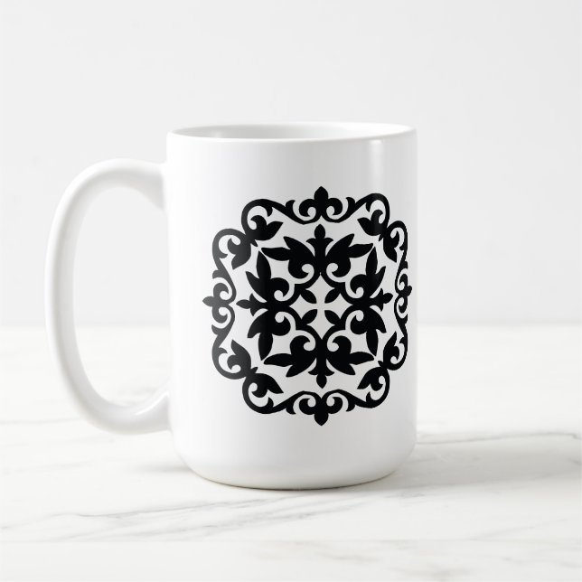Taza De Café Ornamental Floral Design (Izquierda)