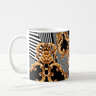 Taza De Café Ornamento barroco dorado