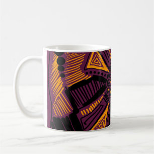 Taza De Café Ornamento cuadrado universal brillante. Líneas, pu