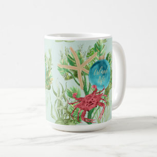 Taza De Café Ornamento de vida de la Isla del Mar Profundo
