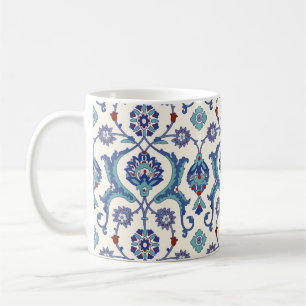Taza De Café Ornamento floral: Patrón árabe tradicional.