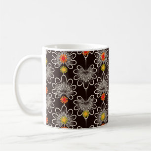 Taza De Café Ornamento gráfico de patrones impecable. Estilo fl