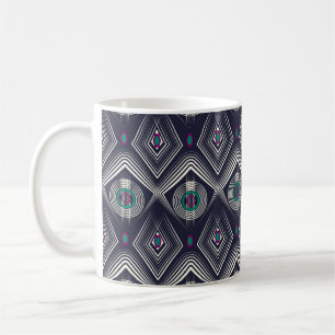 Taza De Café Ornamento original sin foco. Estilo geométrico