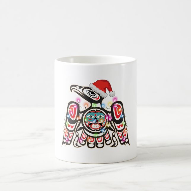 Taza De Café Ornamento simbolismo de Haida Thunderbird Destino  (Centro)