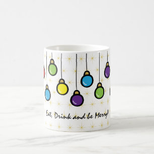 Taza De Café Ornamentos colgantes de Feliz Navidad