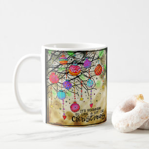 Taza De Café Ornamentos coloridos de Navidades