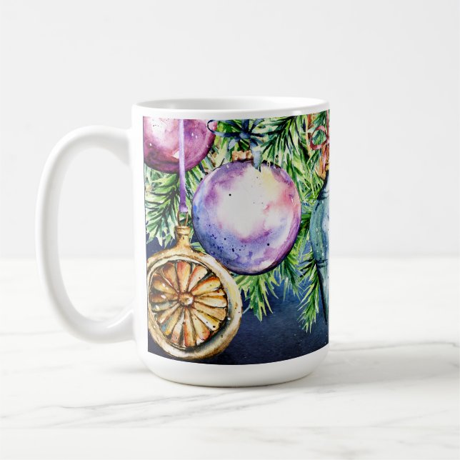 Taza De Café Ornamentos de árbol de jeweltone (Izquierda)