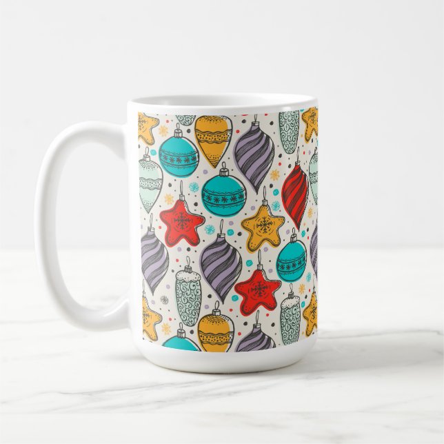 Taza De Café Ornamentos de árbol de navidad de vacaciones vinta (Izquierda)