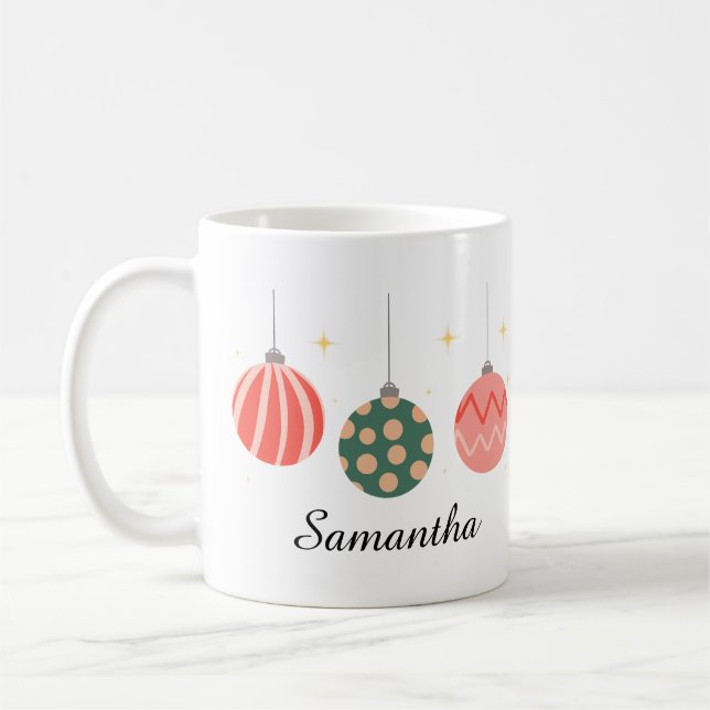 Taza De Café Ornamentos de Navidad (Izquierda)