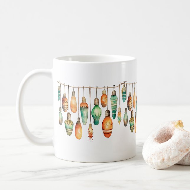 Taza De Café Ornamentos de Navidad (Con donut)