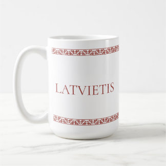 Taza De Café ornamentos letones personales